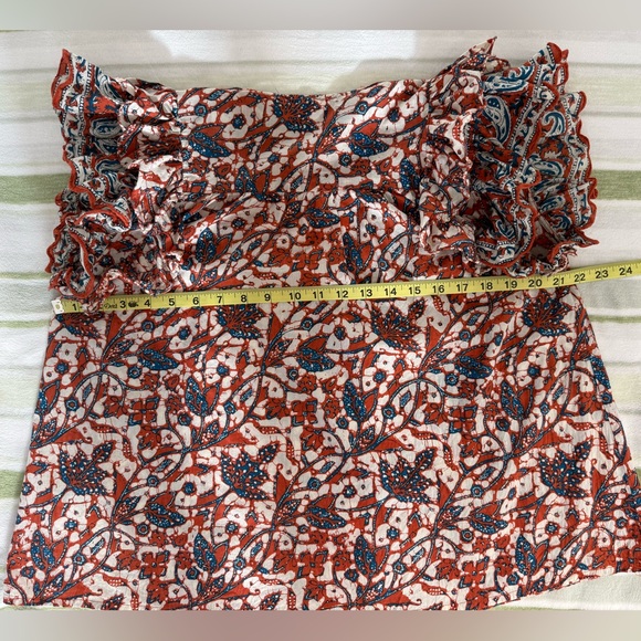 Love the Label Anthropologie Mabel Vineyard Ruffle Top Peasant Blouse - Picture 13 of 14